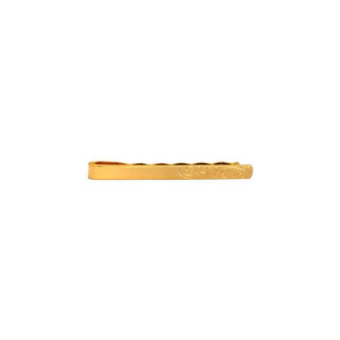 Dalaco Engraved End Design Gold Plated Tie Slide