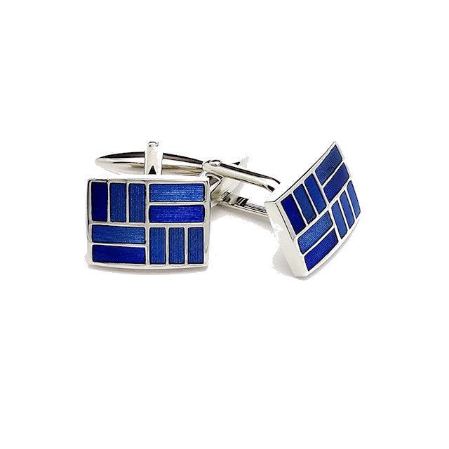 Dalaco Two Tone Geometric  Enamel Cufflinks - Theodore Designs