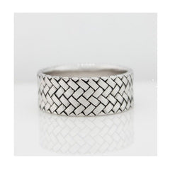 Cudworth Stainless Steel Tyre Pattern Ring - Theodore Designs