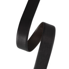 Black & Brown Carbon Patterned Leather Belt