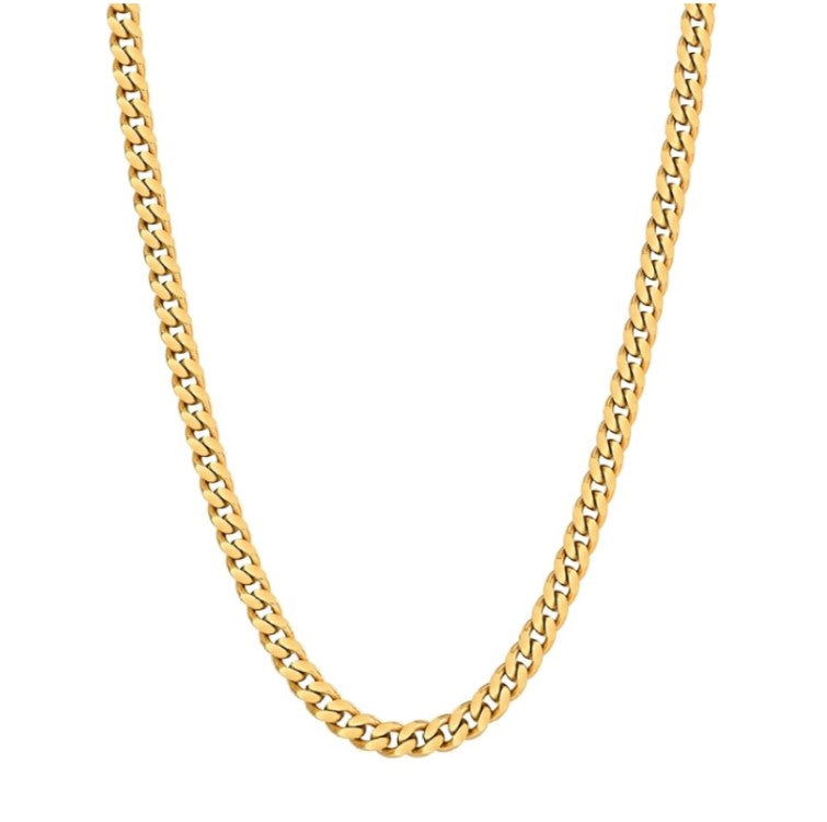 Stainless Gold Plated 7MM Cuban Link Varius Sizes Chains