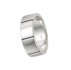 Cudworth Sterling Silver Ring with Segment Cuts