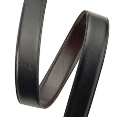 Black & Brown Stitched Reversible Leather Strap