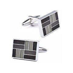 Dalaco Two Tone Geometric  Enamel Cufflinks - Theodore Designs