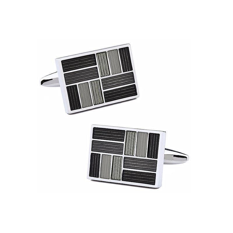 Dalaco Two Tone Geometric  Enamel Cufflinks - Theodore Designs