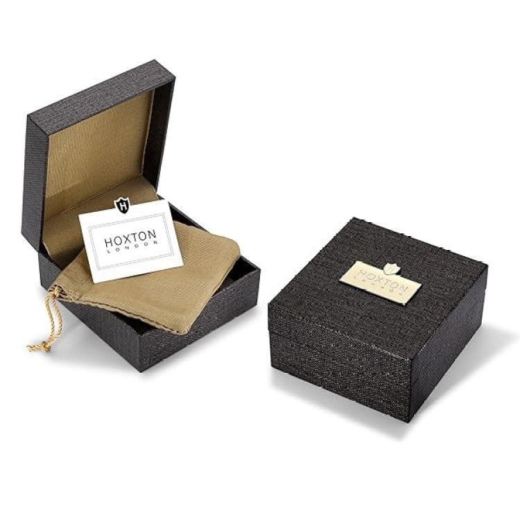 Hoxton London Sterling Silver Gold Marcasite Cufflinks