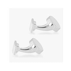 Hoxton London Sterling Silver Oval Engravable Cufflinks