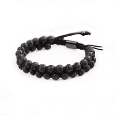 Theodore 6mm Lava Macramé  Beaded Bracelet - Theodore Designs