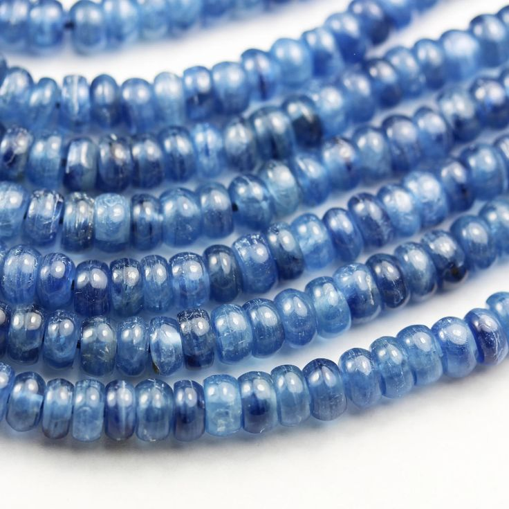 Dark Blue Brazilian Kyanite Crystal Bead Bracelet Sizes 6,8,10,12mm