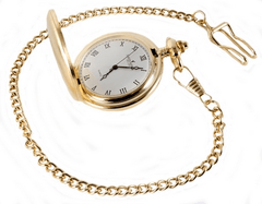 David Aster Gold Brushed Quartz Full Hunter Pocket Watch - Theodore Designs