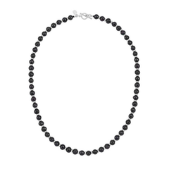 6-8mm Black Cultured Freshwater Pearl Strand Necklace