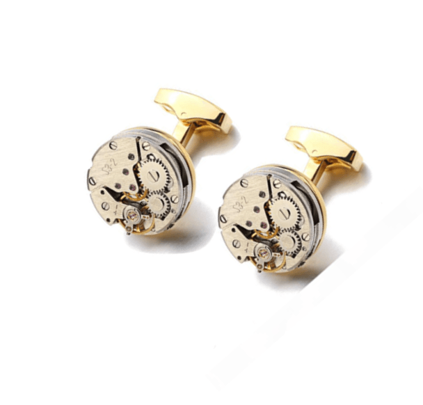 Theodore Stainless Steel Steampunk  Gear Cufflinks - Theodore Designs