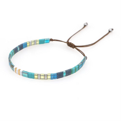 Boho Miyuki Tila Bead Macrame Bracelet