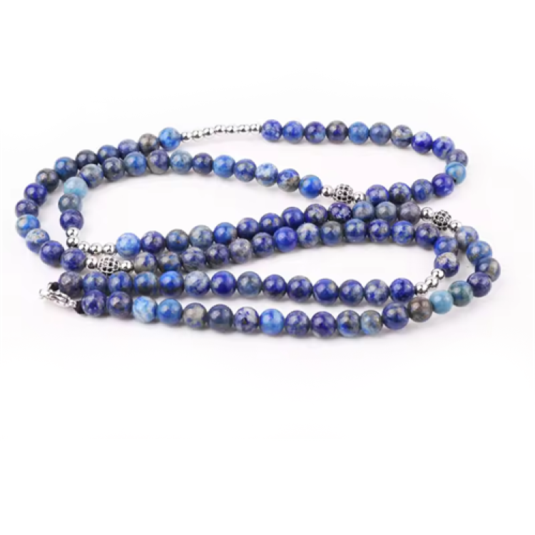 Lapis Lazuli Natural Stone  Beaded Necklace