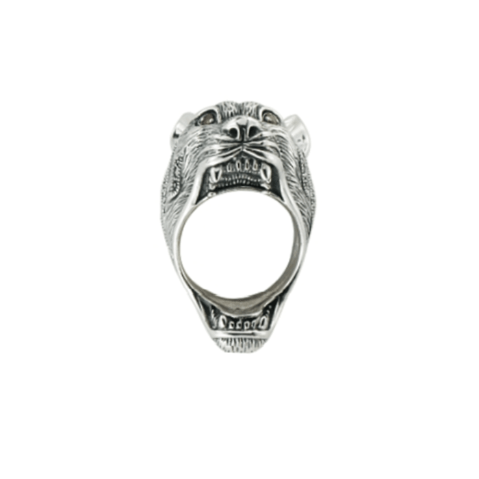 Theodore Sterling Silver Animal Collection Tiger Marcasite Ring - Theodore Designs