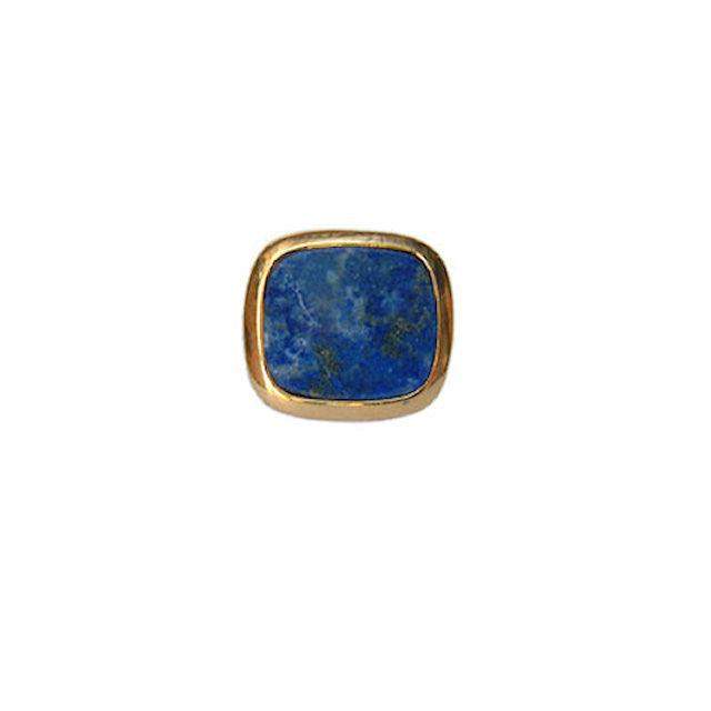 Dalaco Gold-Plated Cushion-Cut Lapis Lazuli Tie Pin