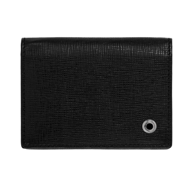 HUGO BOSS LEATHER CARD WALLET TRADITION BLACK