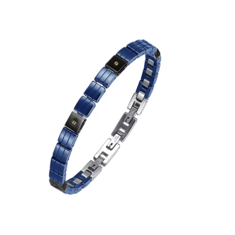 Stainless Steel Luxury Handmade Men's Blue Ceramic CZ Stone Bracelets