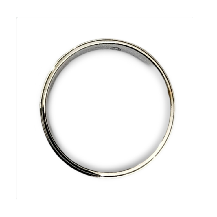 Elegant Stainless Steel &amp; Gold-Plated Satin Finish Ring