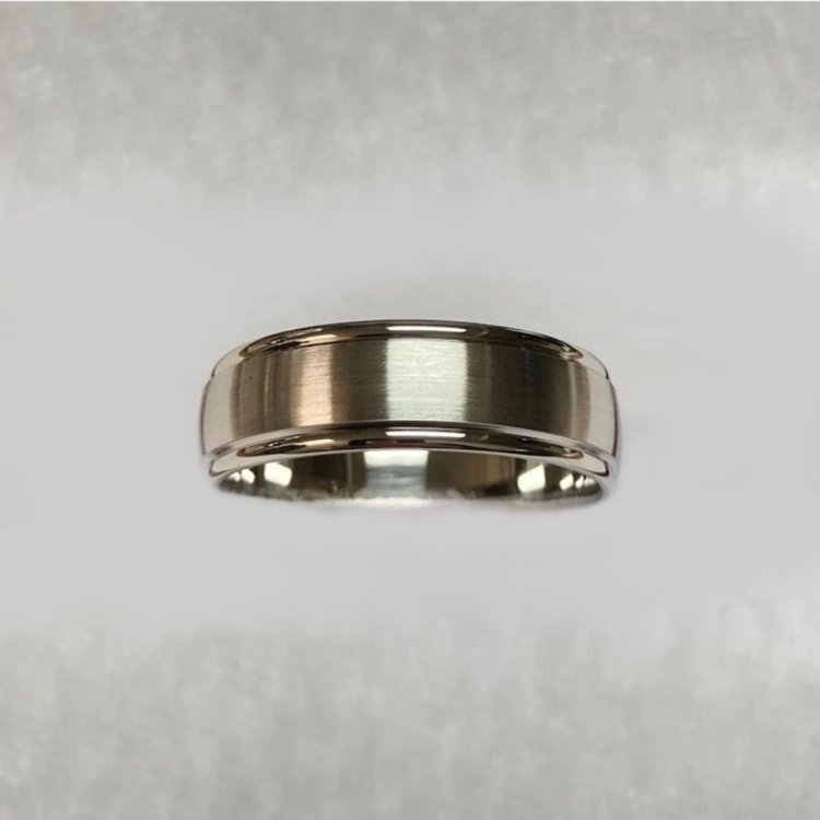 Sleek Satin Finish Stainless Steel Ring