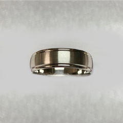 Sleek Satin Finish Stainless Steel Ring