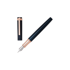 Festina Blue & Rose Gold Prestige Fountain Pen - Theodore Designs