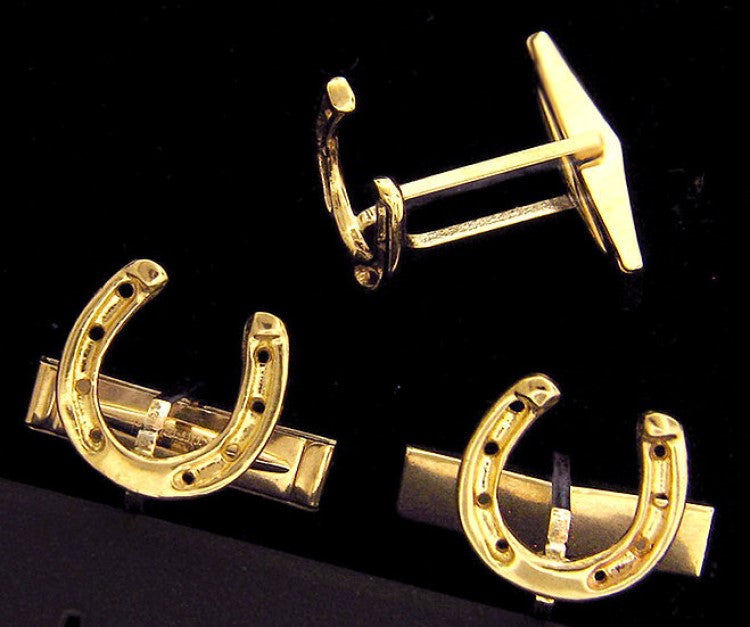 Cudworth Gold plated Horse Shoe Cufflinks