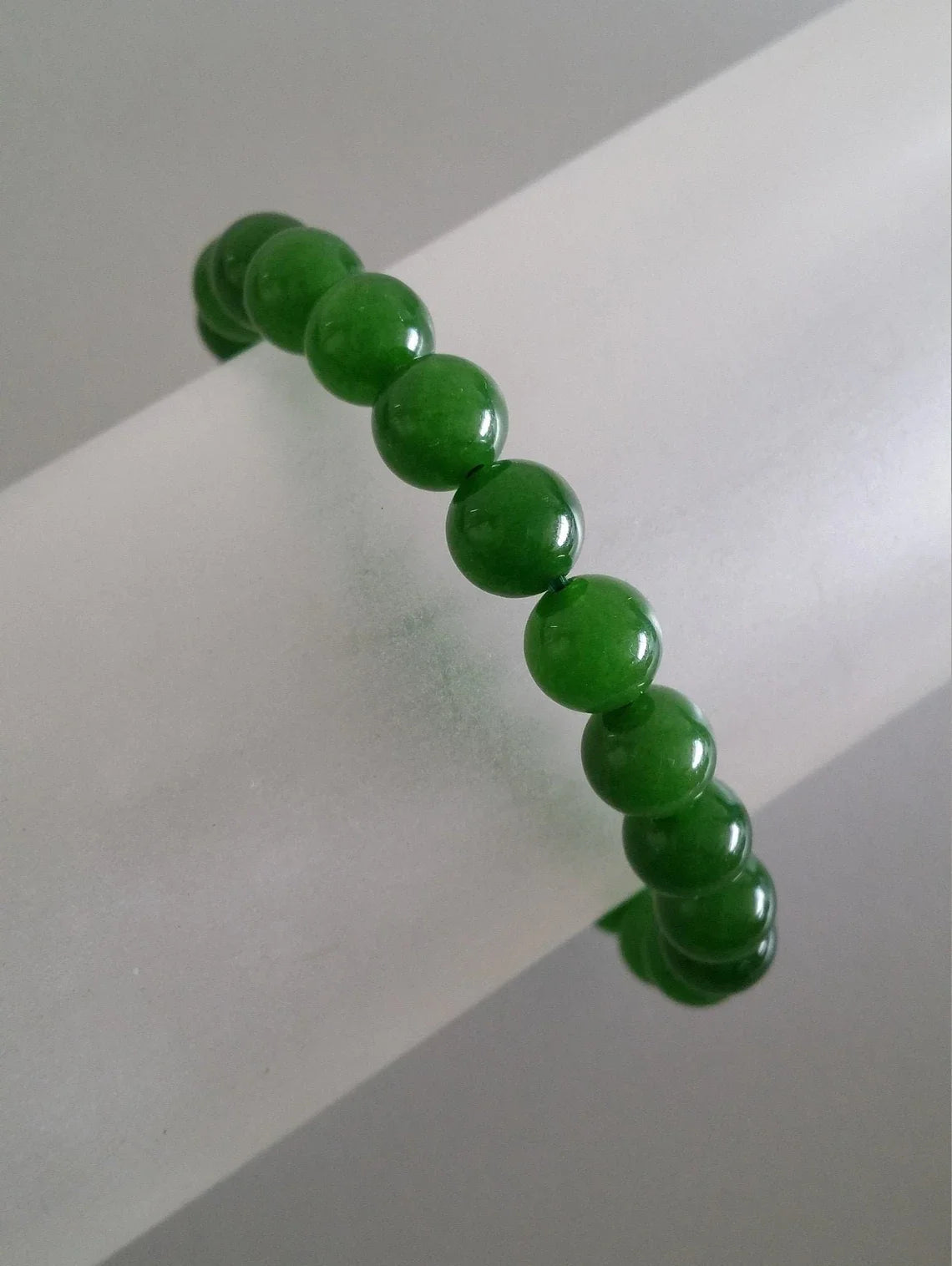 Green Jadeite Beaded Bracelet