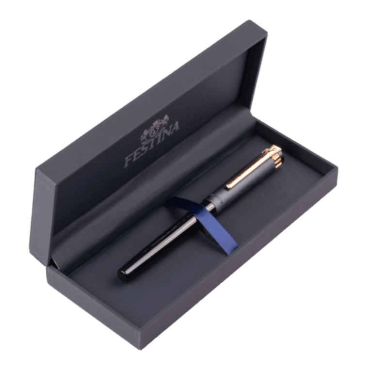 Festina Blue & Rose Gold Prestige Fountain Pen - Theodore Designs