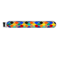 Sterling Silver Harlequin Enamel Tie Bars - Theodore Designs