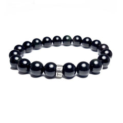 Powerful Phychic Protection Apache Tears Stone Beaded  Bracelet