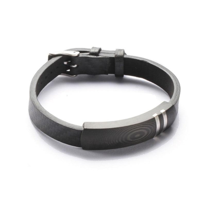 Theodore Black Carbon Fiber and  Stainless Steel Bracelet - Theodore Designs