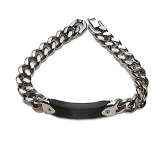 Theodore Black Carbon Fiber and  Stainless Steel Curb Link Bracelet - Theodore Designs