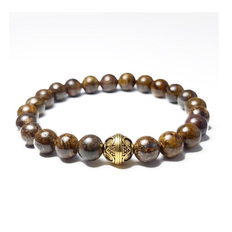 Theodore Natural Bronzite Stone Beads Bracelet - Theodore Designs