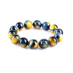 Theodore Natural Gold Blue Tiger Eye Bead Bracelet - Theodore Designs