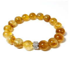 Theodore Natural Yellow Citrine  Gemstone Bead Bracelet - Theodore Designs