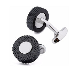 Theodore Round Gunmetal Cufflinks - Theodore Designs