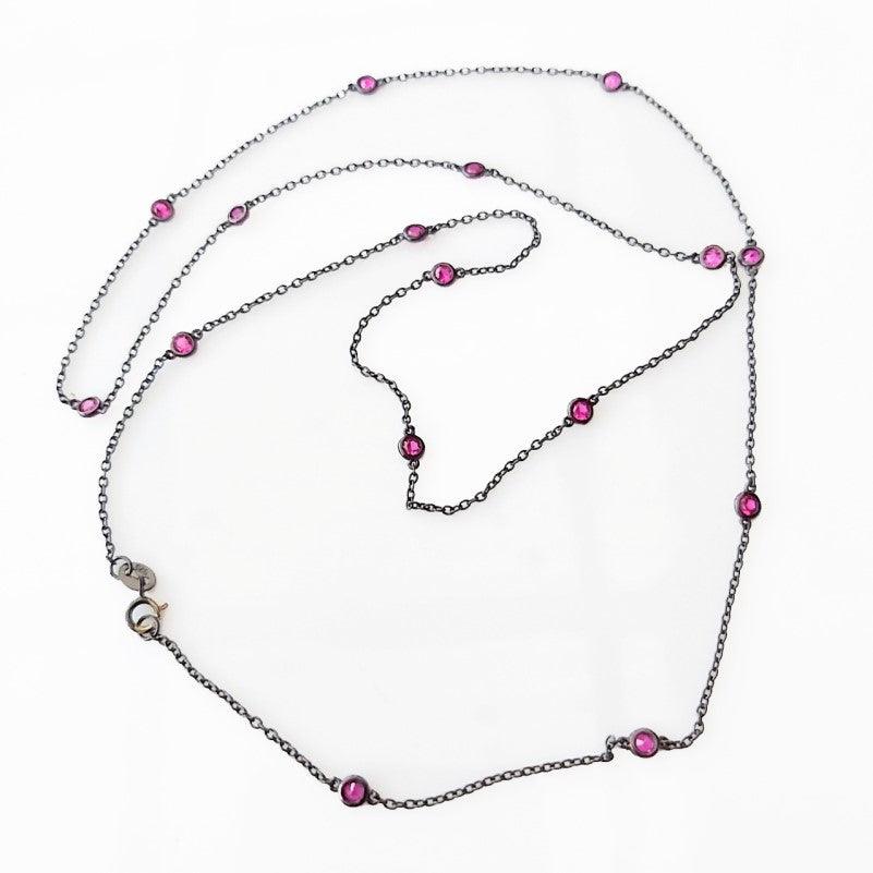 Theodore Silver Assorted Cubic Zirconia Necklace - Theodore Designs