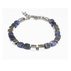 Theodore  Sodalite and Stainless Steel Bead Bracelet - Theodore Designs