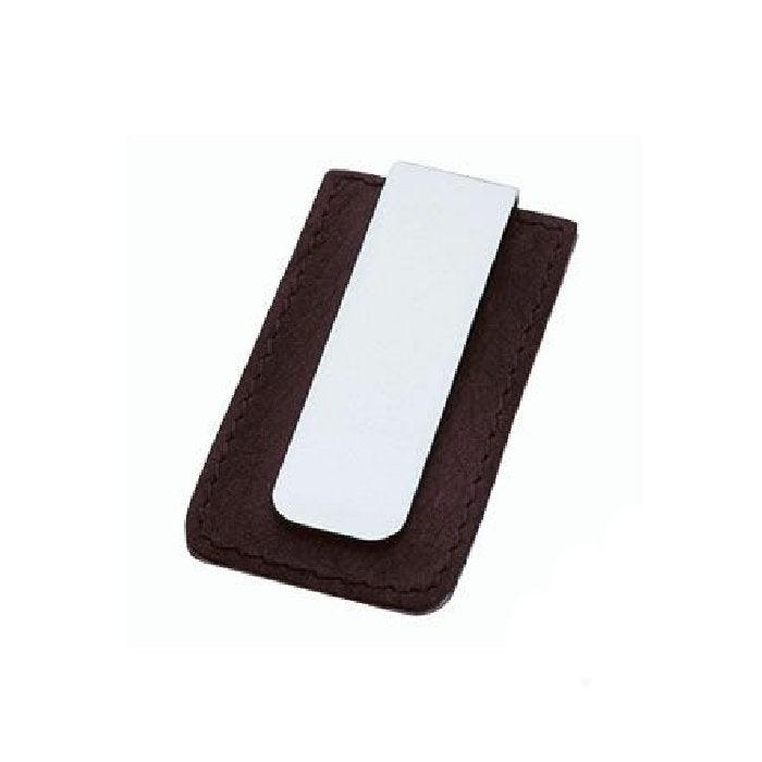 Theodore Stainless Steel  and Leather Money Clip - Theodore Designs