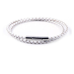 Theodore Stainless Steel Genuine Leather Bracelet - Theodore Designs