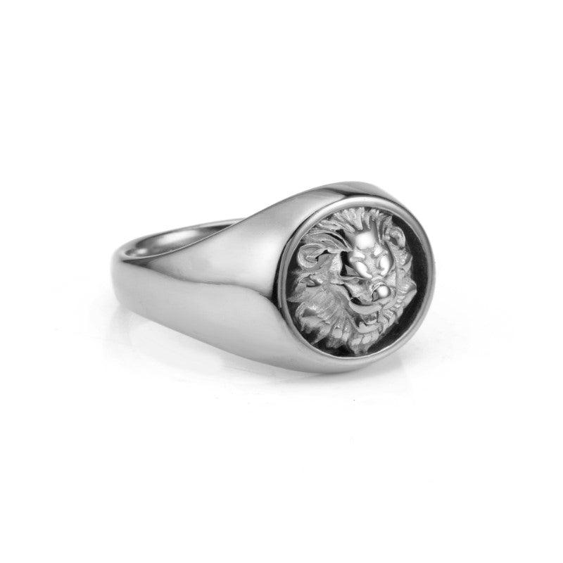 Theodore Stainless Steel Lion Head Ring - Theodore Designs