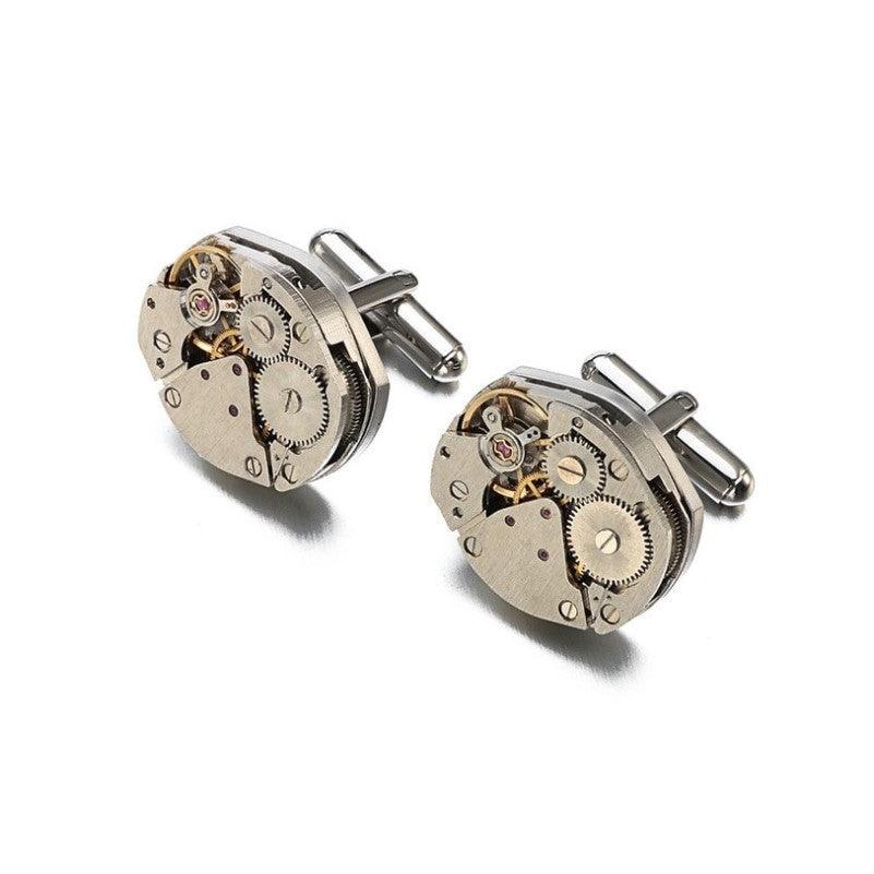  Vintage Mechanical Watch Movement Cufflinks 