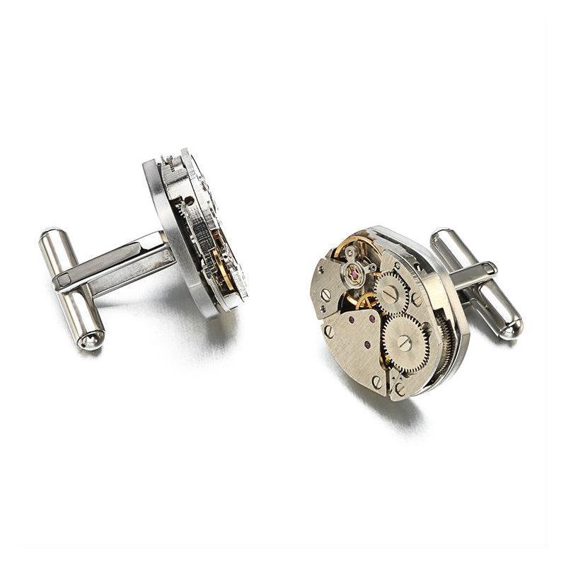 Theodore Stainless Steel Steampunk  Gear Cufflinks - Theodore Designs