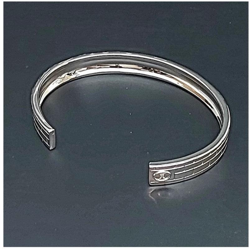 Theodore Sterling Silver Brick Pattern Cuff Bangle - Theodore Designs