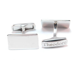 Theodore Sterling Silver Rectangle Cufflinks - Theodore Designs