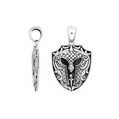 Theodore Sterling Silver Spartan Helmet Pendant - Theodore Designs