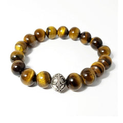 Theodore Tiger Eye and Silver Bead Bracelet - Theodore Designs