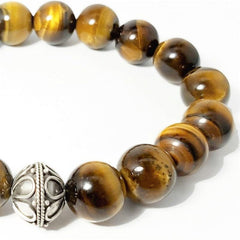 Theodore Tiger Eye and Silver Bead Bracelet - Theodore Designs