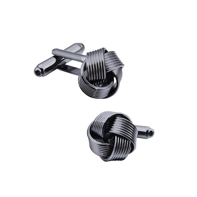 Theodore Twist Knot Gunmetal Plated Cufflinks - Theodore Designs